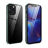 Double Sides Tempered Glass Magnetic Adsorption Metal Frame HD Screen Case